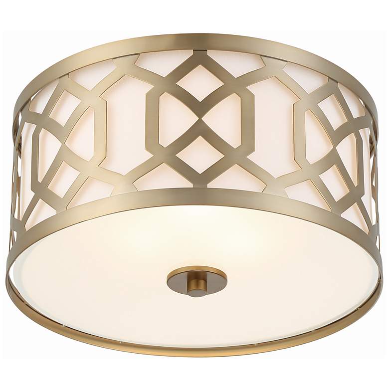 Image 3 Crystorama Jennings 16 1/4" Wide Aged Brass Ceiling Light more views
