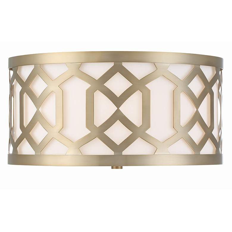 Image 5 Crystorama Jennings 16 1/4" Wide Aged Brass Ceiling Light more views