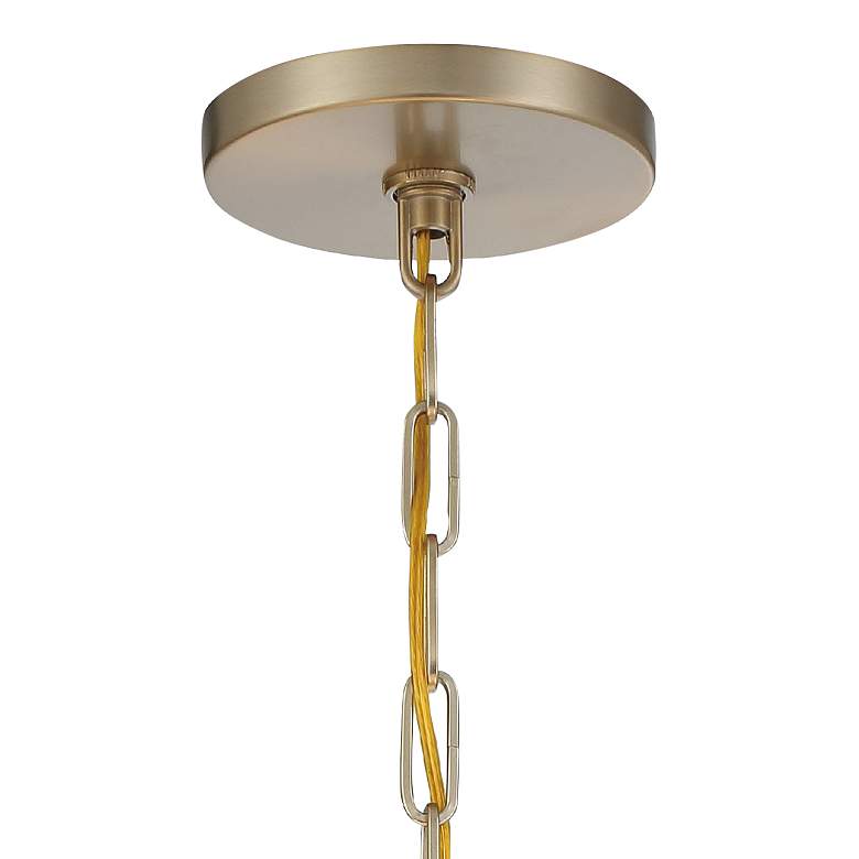 Image 4 Crystorama Jennings 18 1/4 inch Wide Aged Brass Drum Pendant Light more views