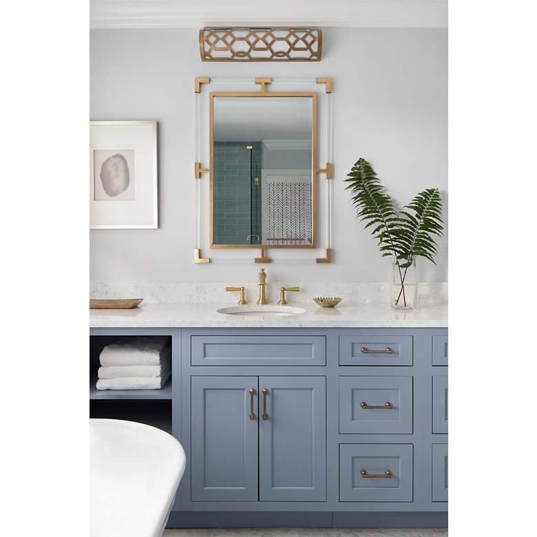 Image 6 Crystorama Jennings 24" Wide Aged Brass LED Bath Light more views