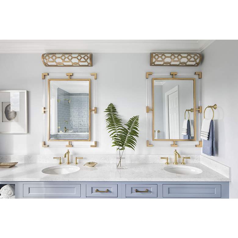 Image 7 Crystorama Jennings 24" Wide Aged Brass LED Bath Light more views