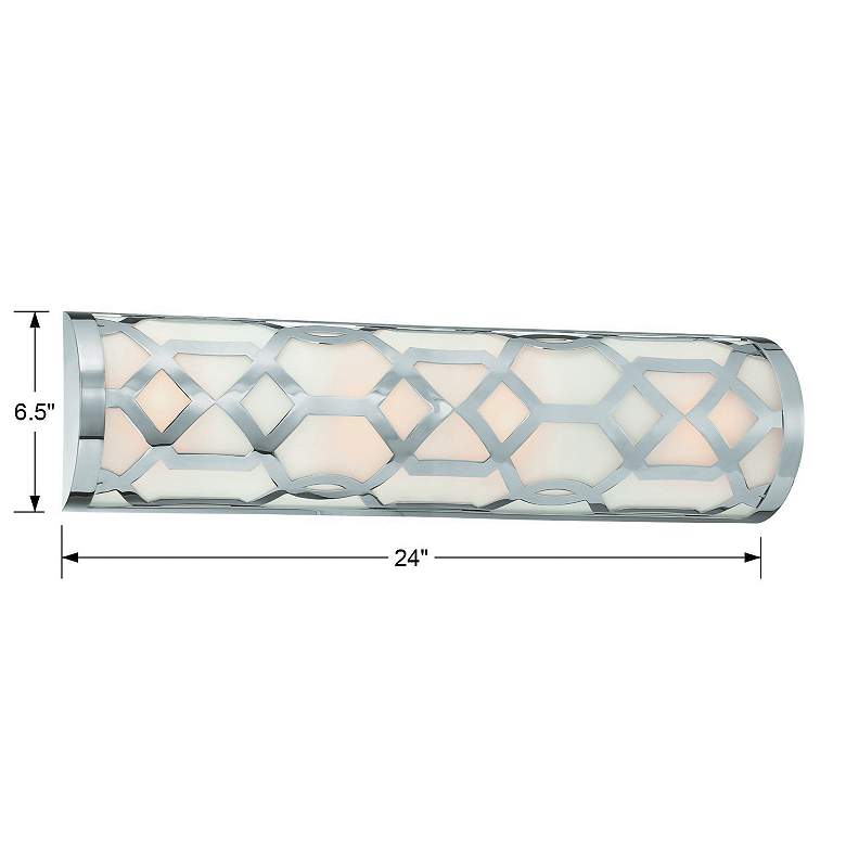 Image 4 Crystorama Jennings 24" Wide Polished Nickel LED Bath Light more views