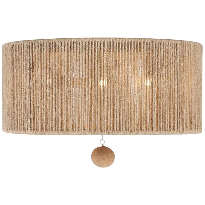 Image 1 Crystorama Jessa 16 inch Wide Natural Jute Rope Ceiling Light