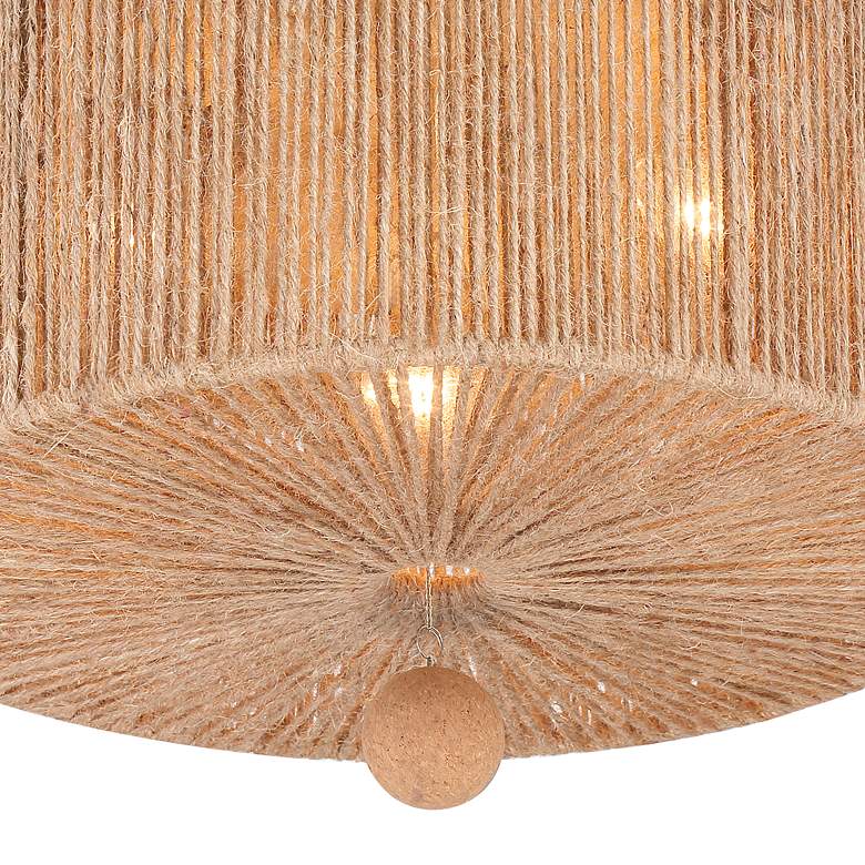 Image 5 Crystorama Jessa 16" Wide Natural Jute Rope Ceiling Light more views