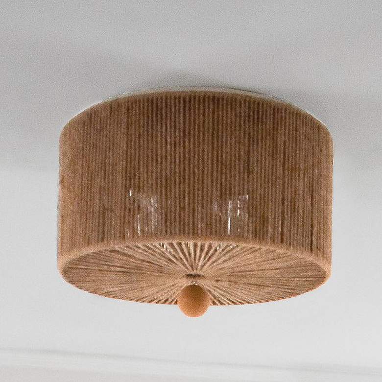 Image 7 Crystorama Jessa 16" Wide Natural Jute Rope Ceiling Light more views