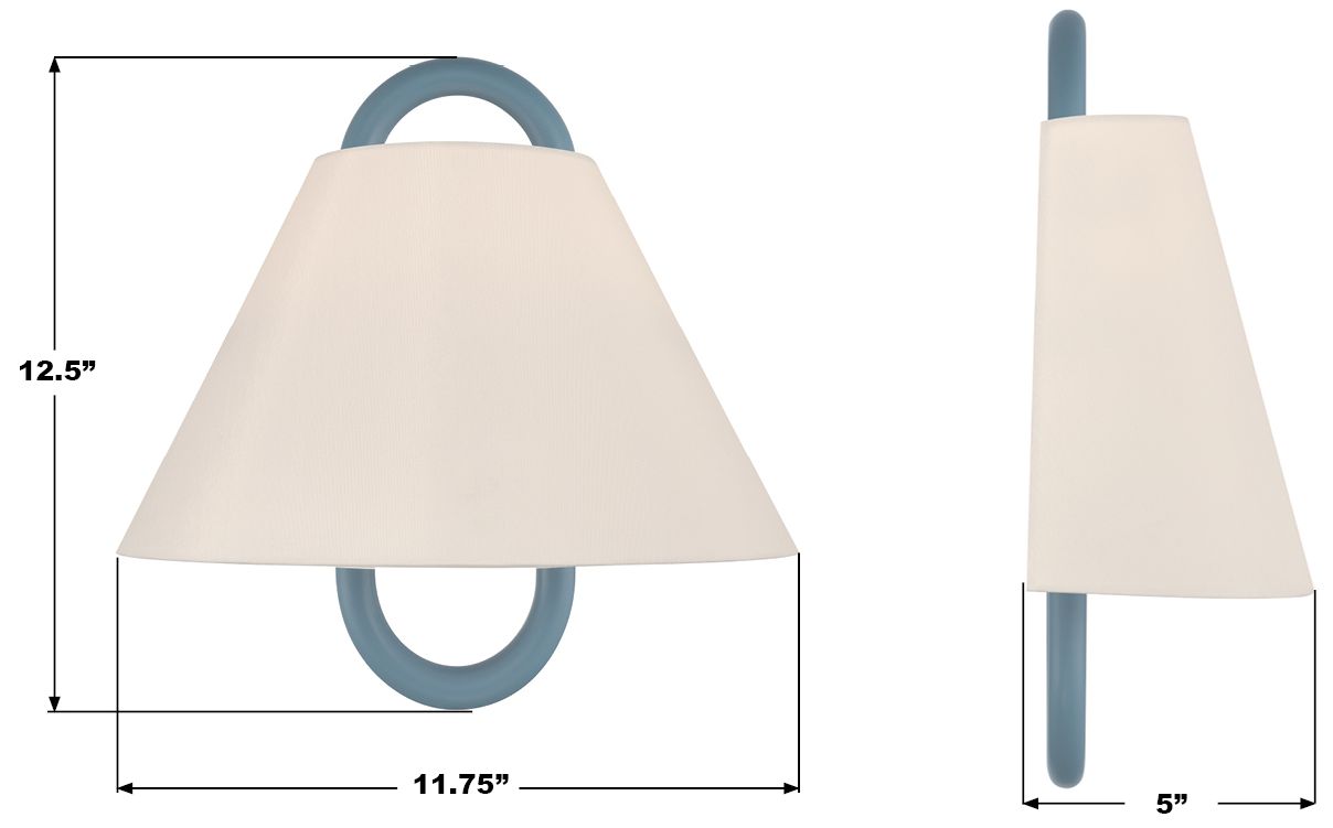 Crystorama Jojo 11.75'' Vibrant Gold + Blue Sconce