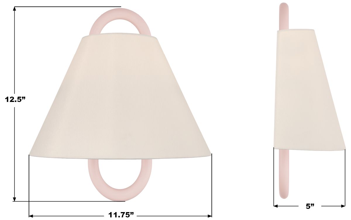 Image 7 Crystorama Jojo 11.75'' Vibrant Gold + Blush Sconce more views