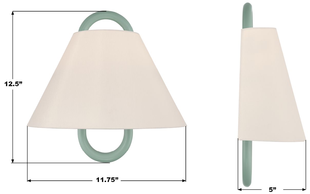 Crystorama Jojo 11.75'' Vibrant Gold + Green Sconce