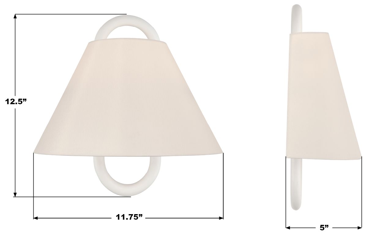 Crystorama Jojo 11.75'' Vibrant Gold + Matte White Sconce