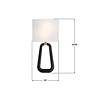 Crystorama Jori 19 3/4" High Brass and Matte Black Modern Wall Sconce