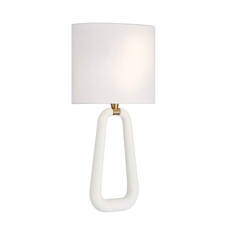 Image 4 Crystorama Jori 19 3/4" High Brass and Matte White Modern Wall Sconce more views