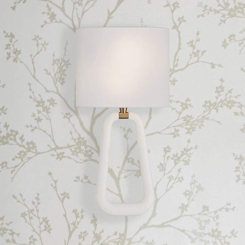 Image 7 Crystorama Jori 19 3/4" High Brass and Matte White Modern Wall Sconce more views