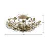 7_Crystorama Josie 20 1/2" Wide Floral Crystal Ceiling Light more views