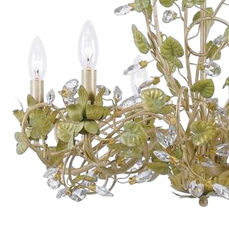 Image 3 Crystorama Josie 25 inch Champagne Green Tea Leaf and Vine Chandelier more views