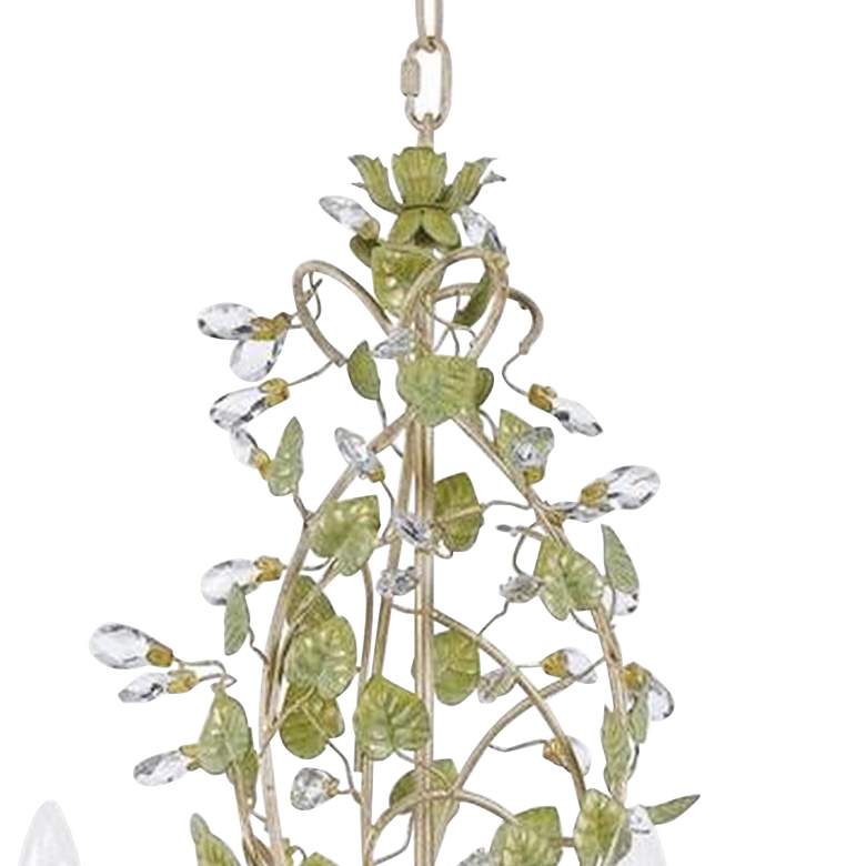 Image 4 Crystorama Josie 25 inch Champagne Green Tea Leaf and Vine Chandelier more views