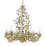 5_Crystorama Josie 25" Champagne Green Tea Leaf and Vine Chandelier more views