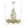 7_Crystorama Josie 25" Champagne Green Tea Leaf and Vine Chandelier more views