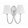 2_Crystorama Juno 13" High Polished Nickel 2-Light Wall Sconce more views