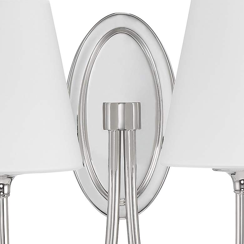 Image 6 Crystorama Juno 13" High Polished Nickel 2-Light Wall Sconce more views
