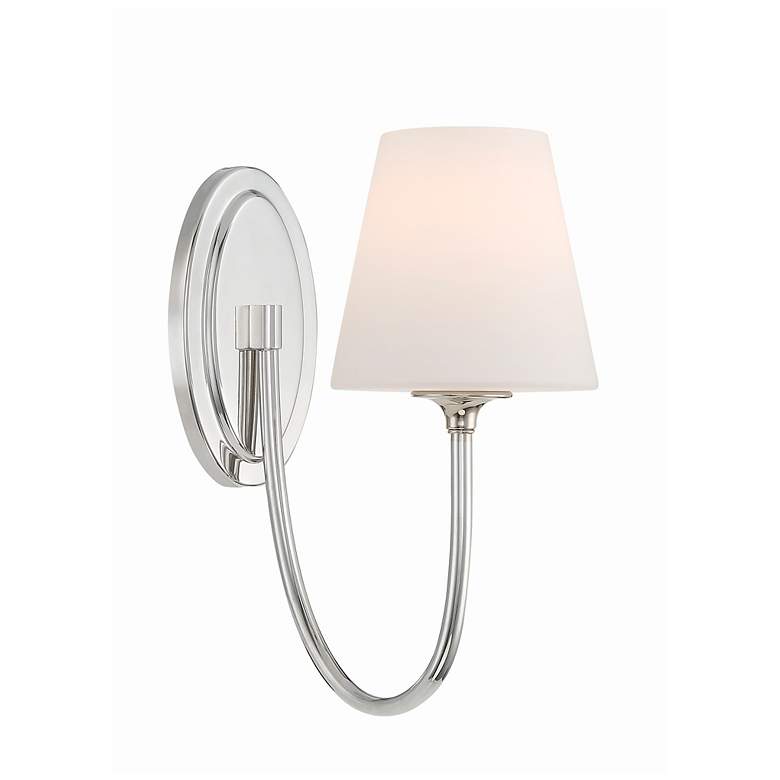 Image 1 Crystorama Juno 13" High Polished Nickel Wall Sconce