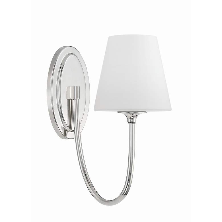 Image 2 Crystorama Juno 13" High Polished Nickel Wall Sconce more views