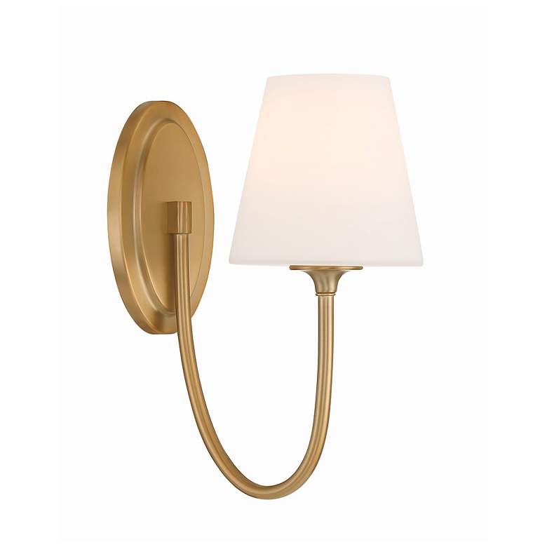 Image 1 Crystorama Juno 13" High Vibrant Gold Wall Sconce