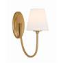 1_Crystorama Juno 13" High Vibrant Gold Wall Sconce