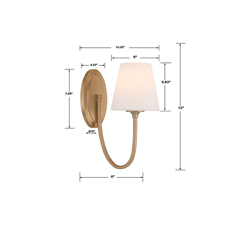 Image 7 Crystorama Juno 13" High Vibrant Gold Wall Sconce more views