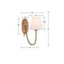 7_Crystorama Juno 13" High Vibrant Gold Wall Sconce more views