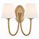 Crystorama Juno 15" High Vibrant Gold 2-Light Wall Sconce