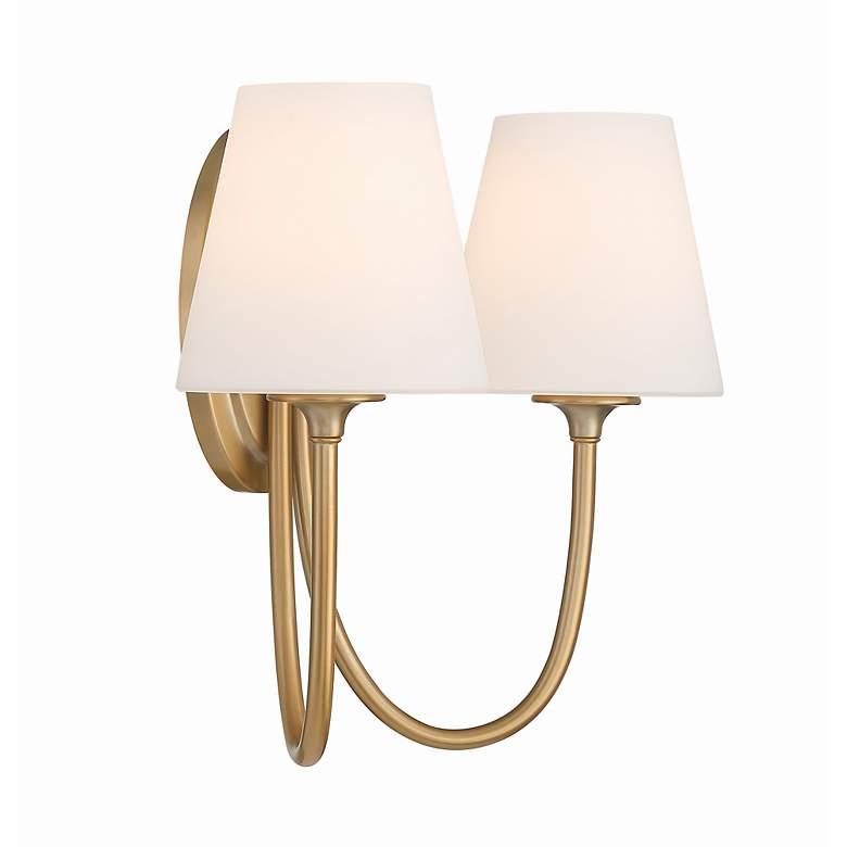 Image 4 Crystorama Juno 15" High Vibrant Gold 2-Light Wall Sconce more views