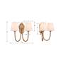 7_Crystorama Juno 15" High Vibrant Gold 2-Light Wall Sconce more views