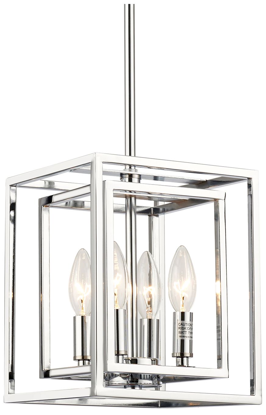 Crystorama Kai 8'' Polished Chrome Pendant