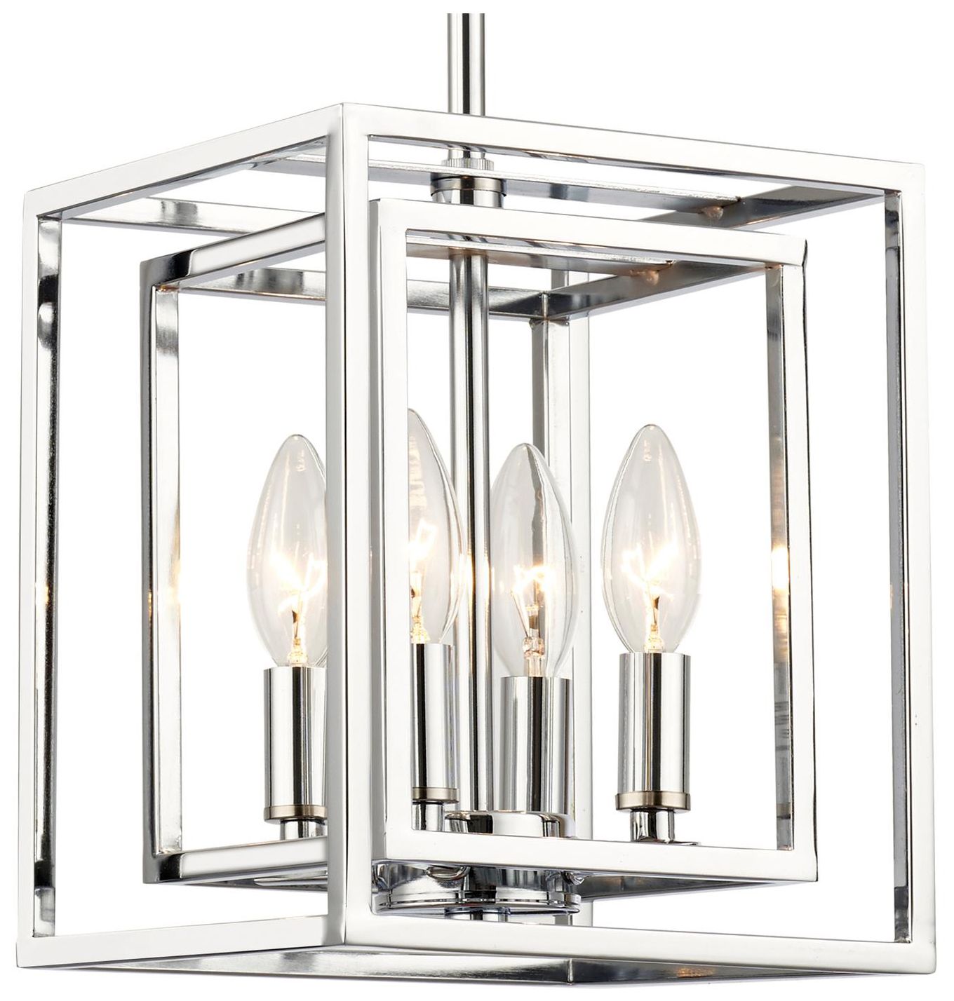 Image 2 Crystorama Kai 8'' Polished Chrome Pendant more views