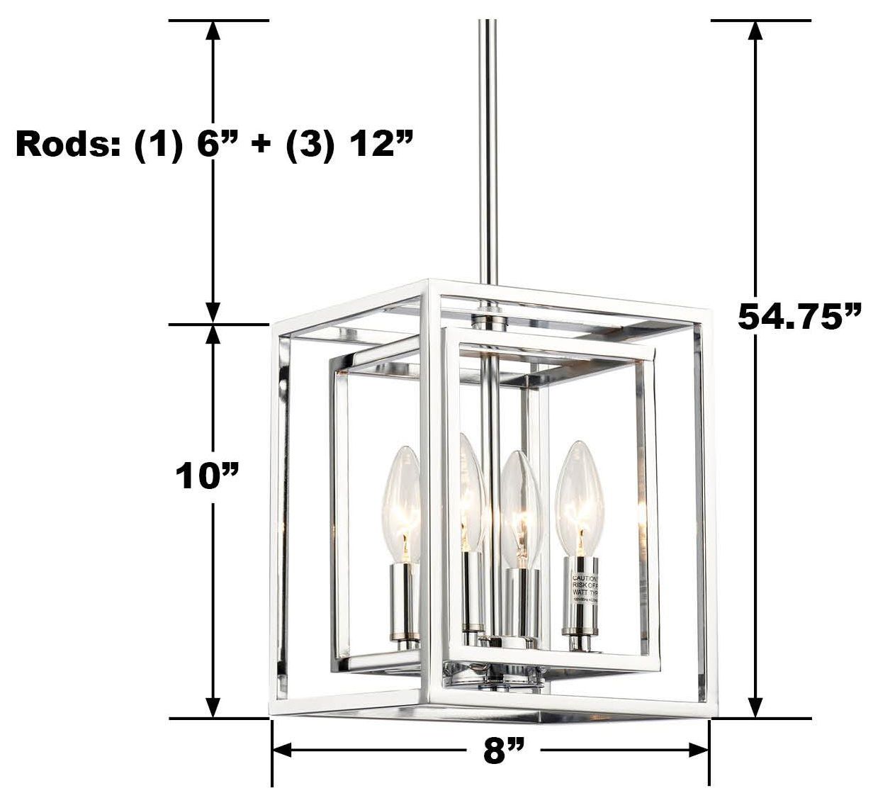 Image 5 Crystorama Kai 8'' Polished Chrome Pendant more views