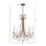 7_Crystorama Karrington 26" Wide Aged Brass 8-Light Chandelier more views