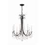 3_Crystorama Karrington 26"W Matte Black 8-Light Chandelier