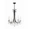 Crystorama Karrington 26"W Matte Black 8-Light Chandelier