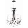 4_Crystorama Karrington 26"W Matte Black 8-Light Chandelier more views