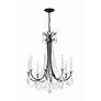 6_Crystorama Karrington 26"W Matte Black 8-Light Chandelier more views