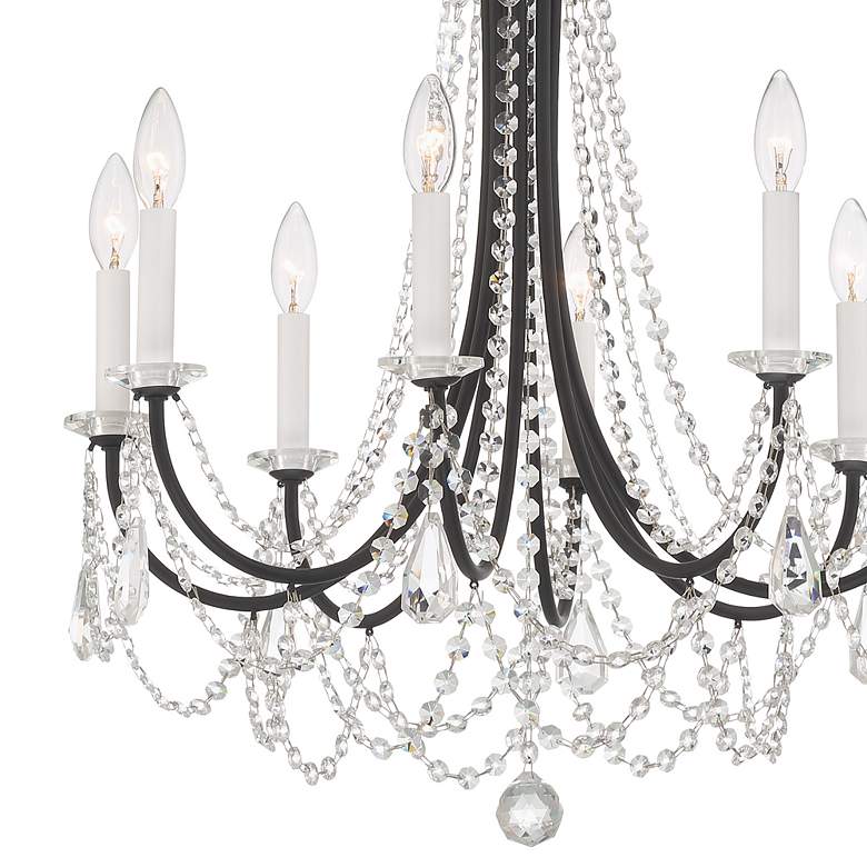Image 7 Crystorama Karrington 26"W Matte Black 8-Light Chandelier more views