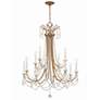 2_Crystorama Karrington 30"W Aged Brass 12-Light Chandelier