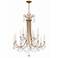 Crystorama Karrington 30"W Aged Brass 12-Light Chandelier