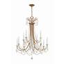 4_Crystorama Karrington 30"W Aged Brass 12-Light Chandelier more views