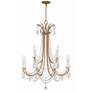 5_Crystorama Karrington 30"W Aged Brass 12-Light Chandelier more views