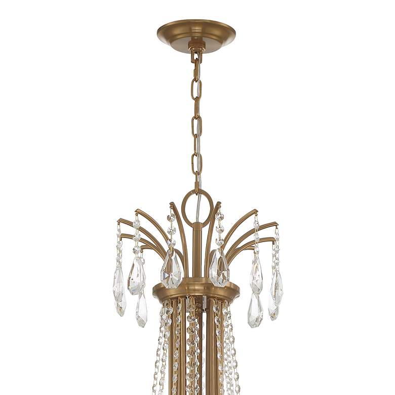Image 7 Crystorama Karrington 30"W Aged Brass 12-Light Chandelier more views