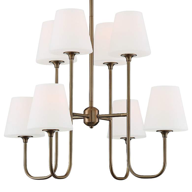 Image 2 Crystorama Keenan 28 inch Wide Vibrant Gold 8-Light Chandelier