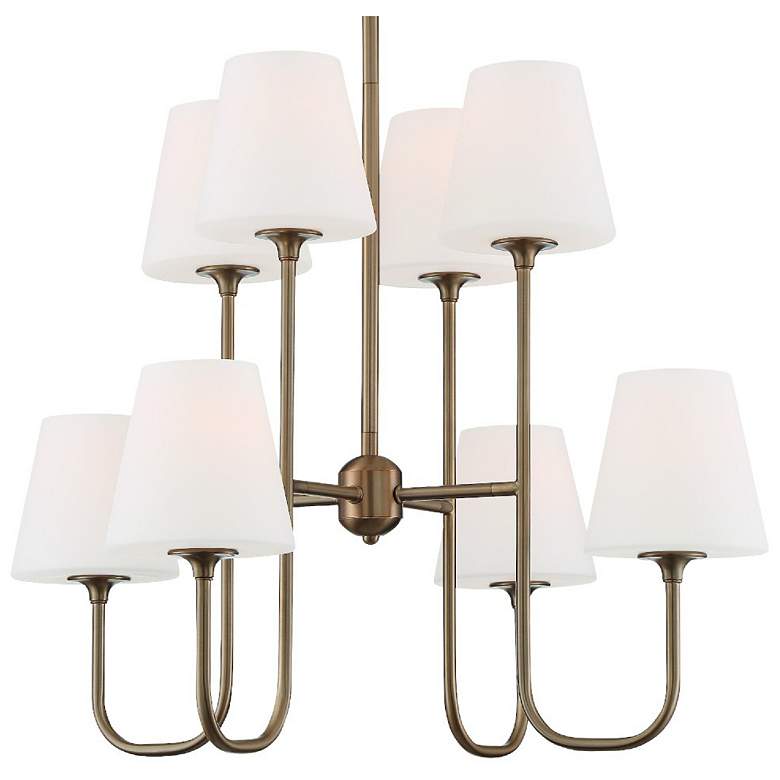 Image 2 Crystorama Keenan 28 inch Wide Vibrant Gold 8-Light Chandelier