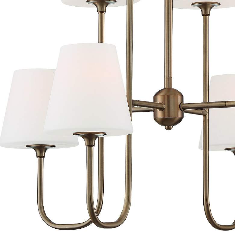 Image 3 Crystorama Keenan 28 inch Wide Vibrant Gold 8-Light Chandelier more views