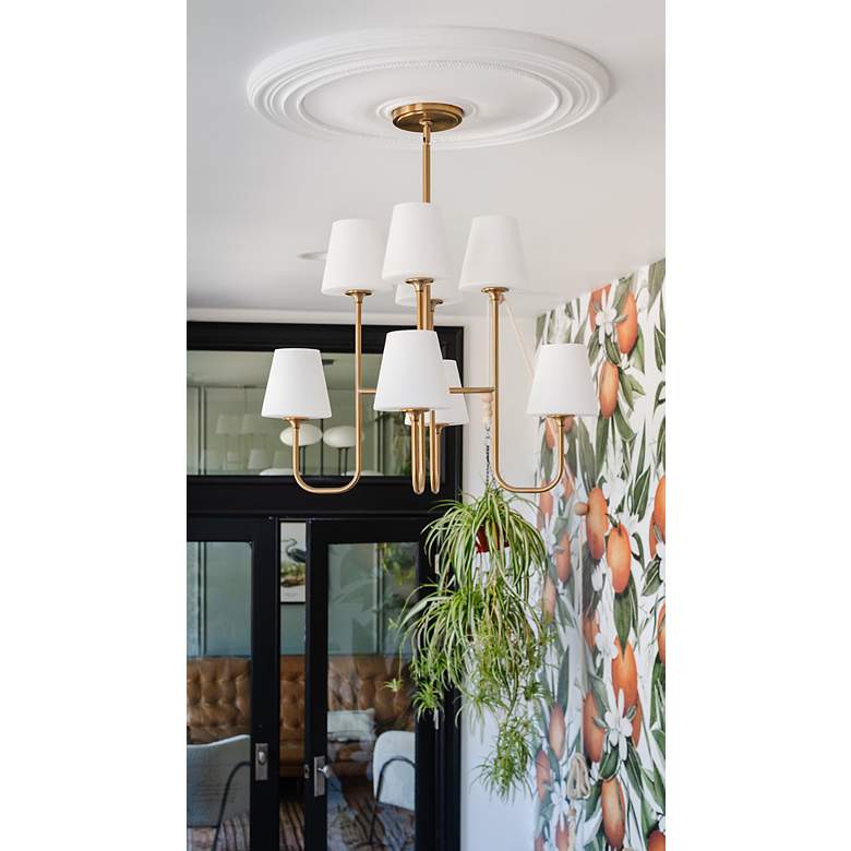 Image 7 Crystorama Keenan 28" Wide Vibrant Gold 8-Light Chandelier more views